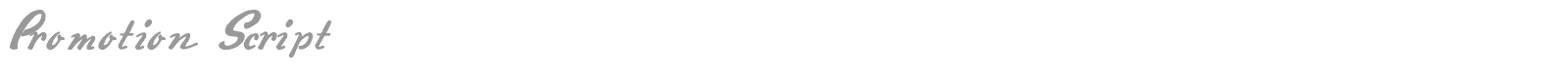 Promotion Script font preview